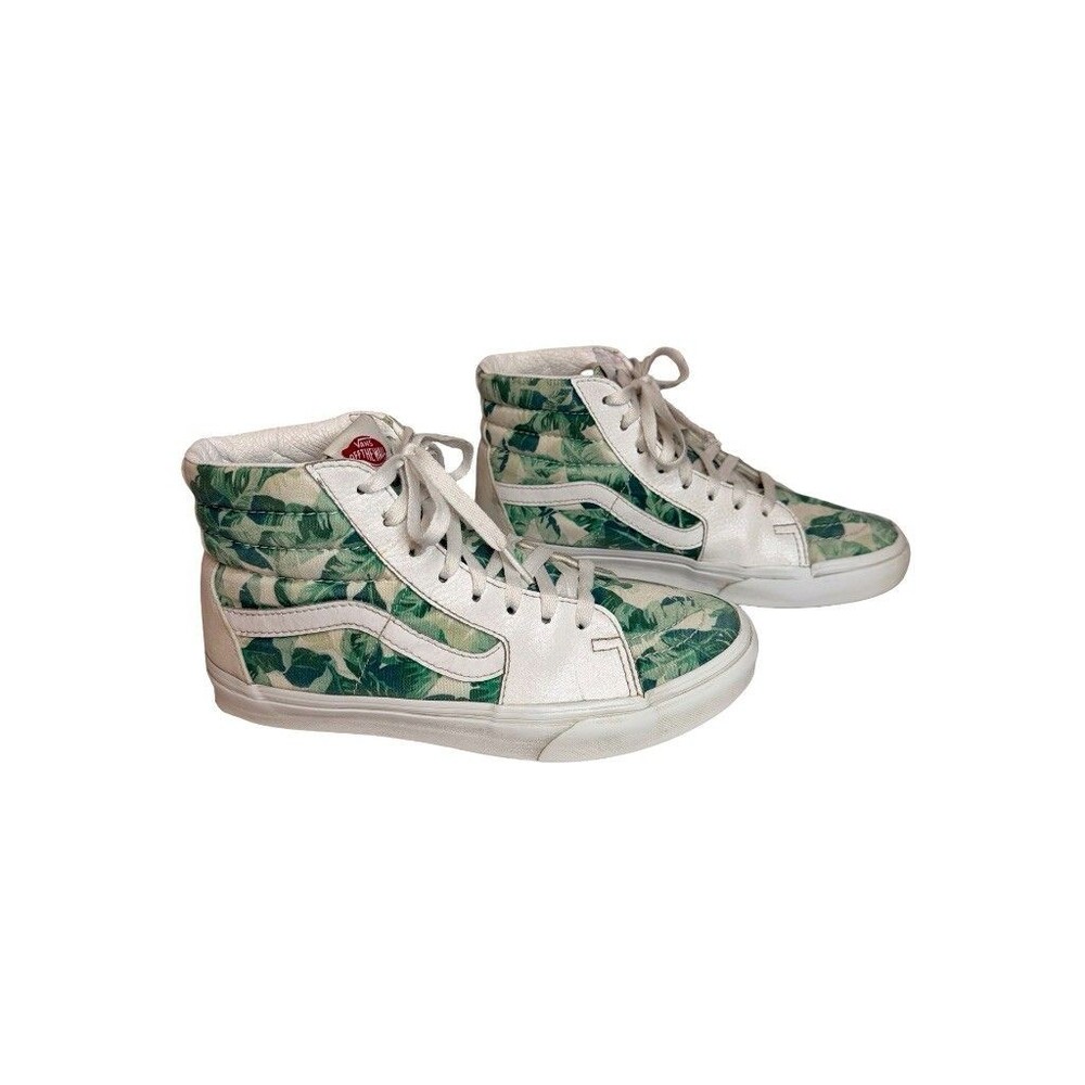 Vans SK8-Hi Palm Leaf Tropical Print High Top Sneaker Men 7 Women 8.5 EU 39